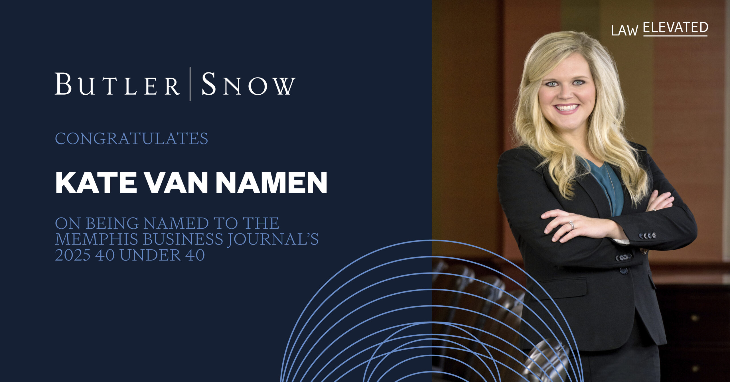 Butler Snow Attorney Kate Van Namen Named to Memphis Business Journal’s 2025  40 Under 40